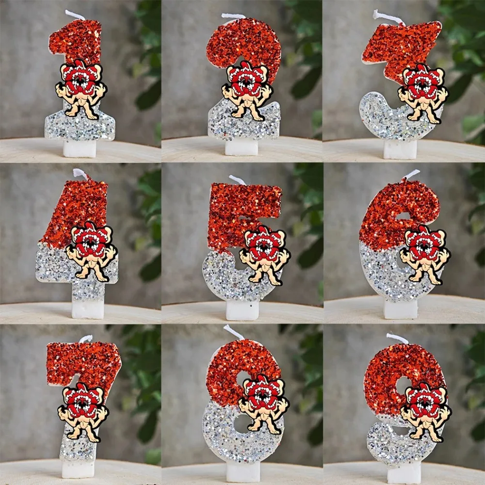 Stranger Eleven Robin Steve Dustin Candles 0-9 Number Cake Decoration Birthday Party Cake Topper Kids Gifts Supplies view 2