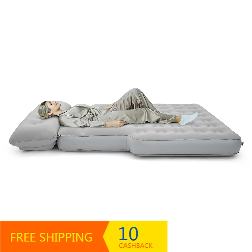 Upgrade Truck Air Bed Mattress 5.5‑6.5Ft Full Size PVC Inflatable Built‑in Adjustable Pillow for Short Truck Beds Camping