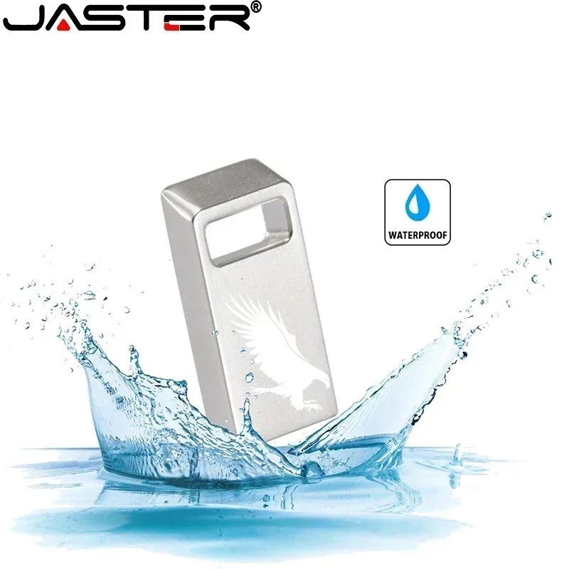 JASTER Mini Metal USB 2.0 Flash Drives 64GB 32GB High Speed Memory Stick 16GB Pen Drive with Key Chain Business U Disk Gift