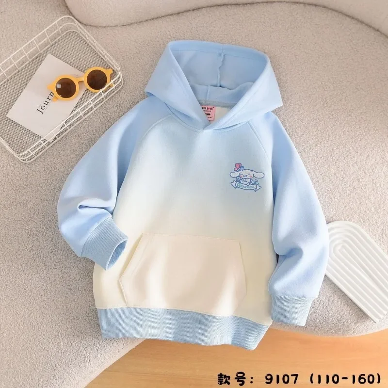 

Sweet Cinnamoroll My Melody Anime Kawaii MINISO Kuromi Long Sleeve Hoodie Cute Children Casual Shirt Clothes Gifts Toys