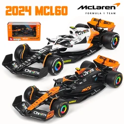 Bburago 1: 43 McLaren F1 2024 MCL60 Monaco White Coating Alloy Luxury Car Die Casting Car Model Toy Series