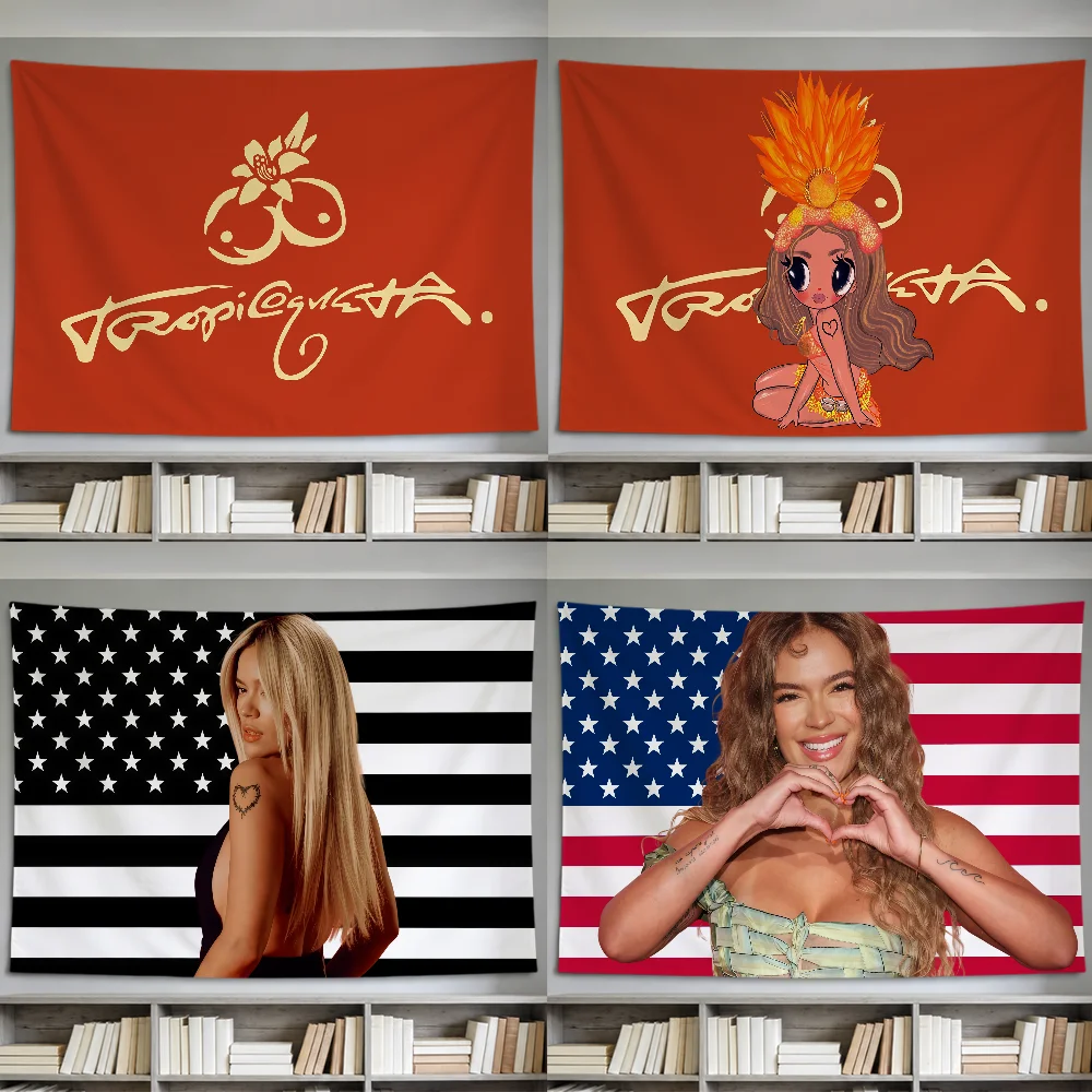 Singer Flag For Room Dorm Party Hogar K-Karol G Bedside Living Room Wall T-Tropicoqueta Hanging Garden Decor Banner Gift
