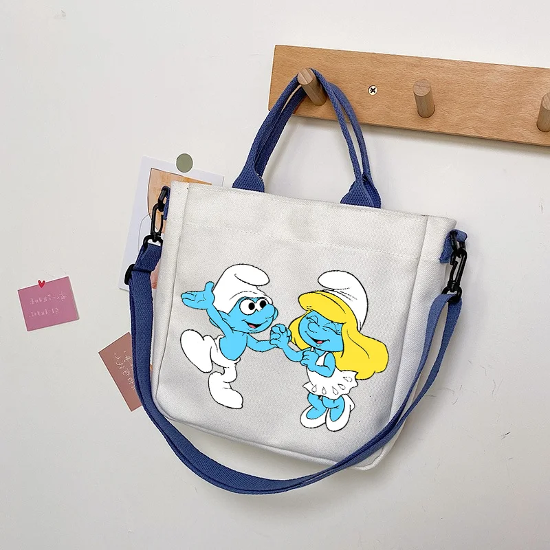 

Student Cute Crossbody Bags Anime Figure One Shoulder Package Cartoon Canvas Tote Bag Large Capacity Carrying Satchel Girl Gifts