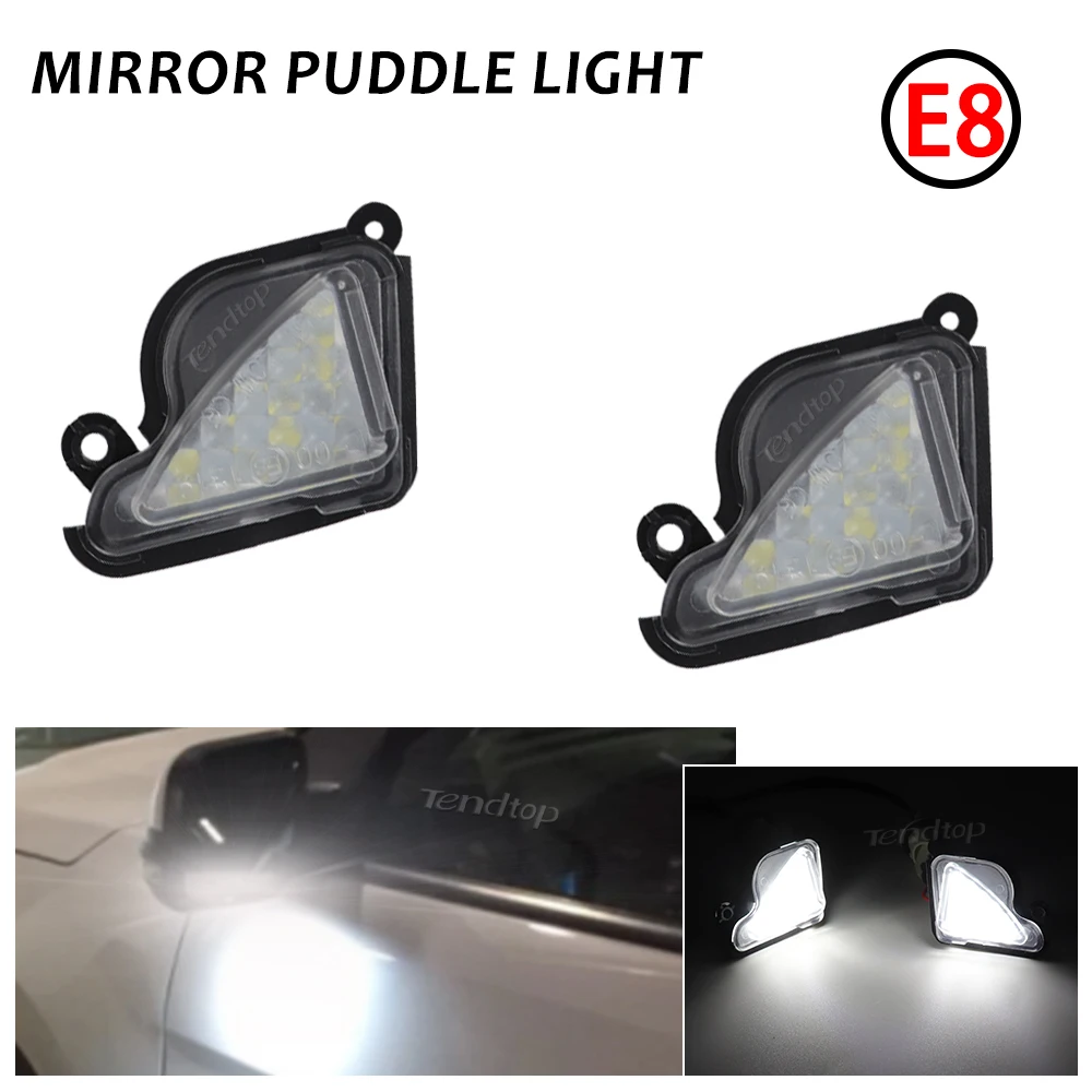 2pcs Error Free LED Under Side Mirror Floor Ground Lamp Puddle Welcome Light For Skoda Octavia 3 2 5E 1Z Skoda Superb 3 2 B6 B8