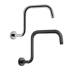 Shower Head Extension Arm, Gooseneck Risers with Flanges, High Rise Showerhead Extension Pipe for Bathroom Upgrades, 13in