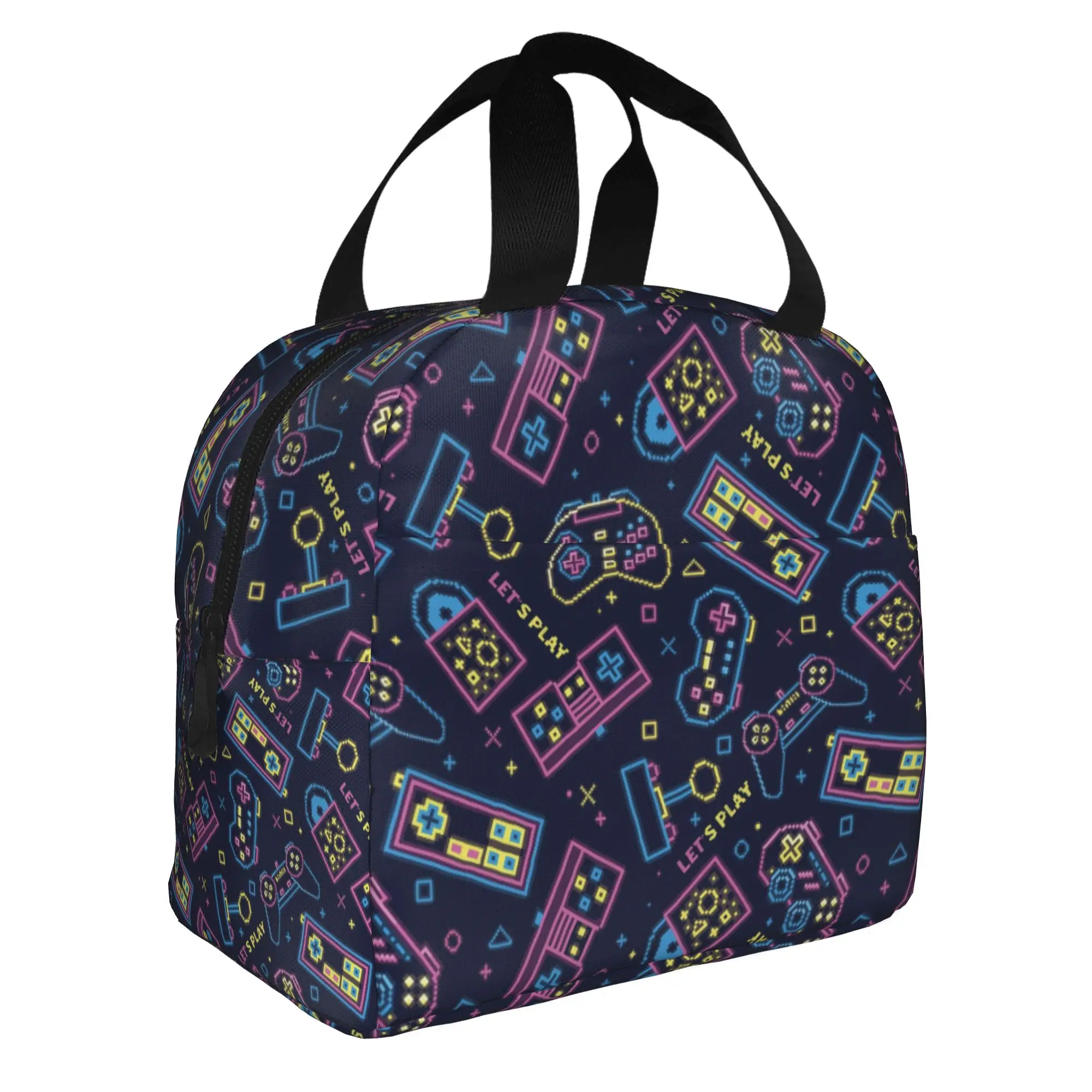 Game Controller Insulated Lunch Bags for Outdoor Picnic Technological Sense Resuable Cooler Thermal Bento Box Women Men