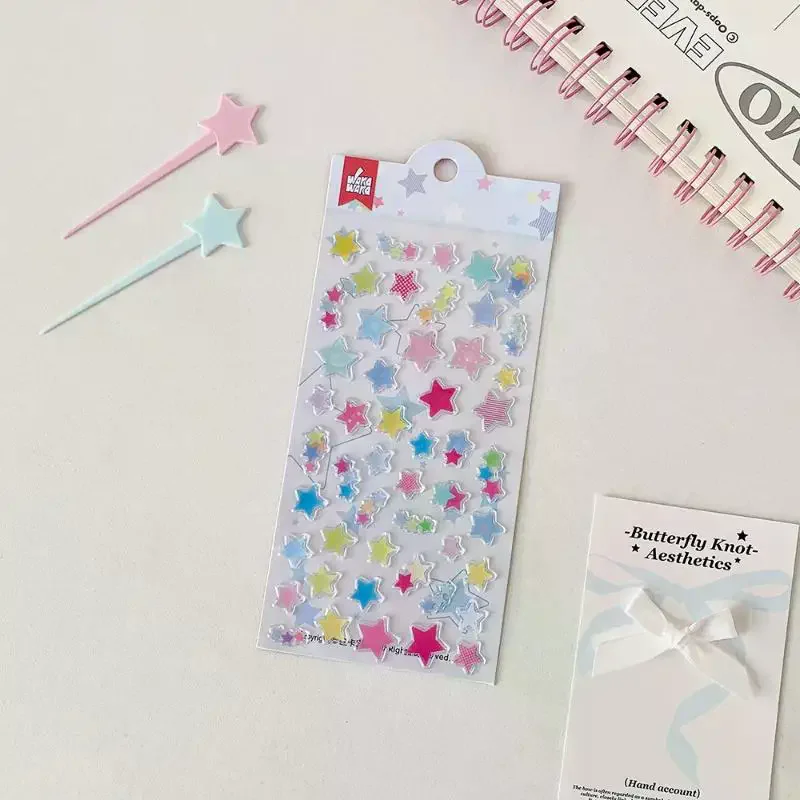 Decalcomanie decorative Cartoon Fragola Fiocco di neve Adesivi per diario 3D impermeabili per custodie per telefoni Forniture artigianali fai-da-te