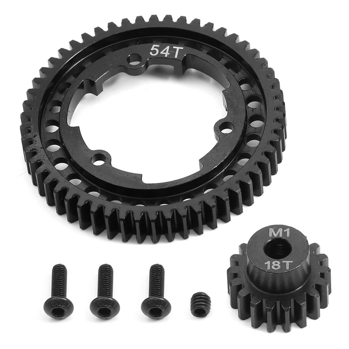 RC Car Mod Hardened Spur Gear Kit for Traxxas 1/5 X-Maxx 1/7 XO-1 1/10 Maxx 1/10 E-REVO 2.0V XL 54T+18T