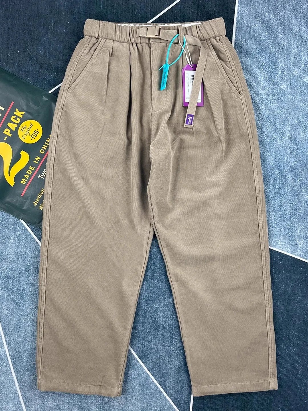 

Мужские повседневные брюки из чистого хлопка на флисовой подкладке, свободные, прямые, в стиле ретро, японские, с тонкими полосками, вельветовые