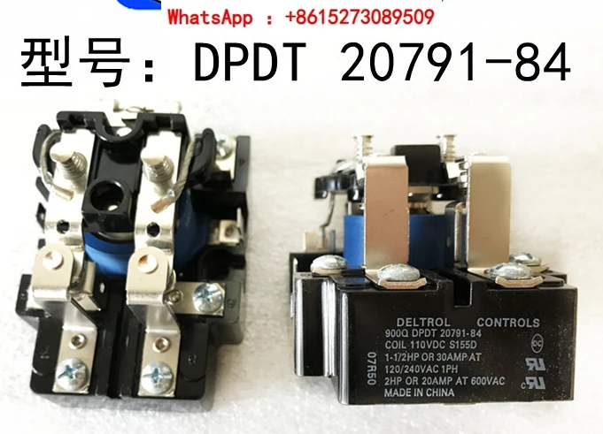 

New DELTROL Thermal Overload Relay DPDT 20791-84 110VDC S155D 900Q Stock