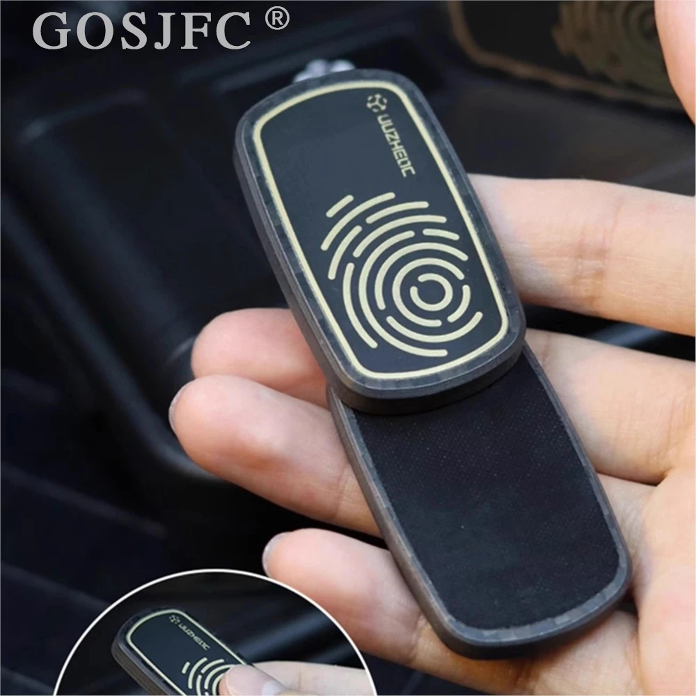 JUZHEDC Impressão digital Fibra de carbono Posições ilimitadas Push Slider Metal Fidget Slider