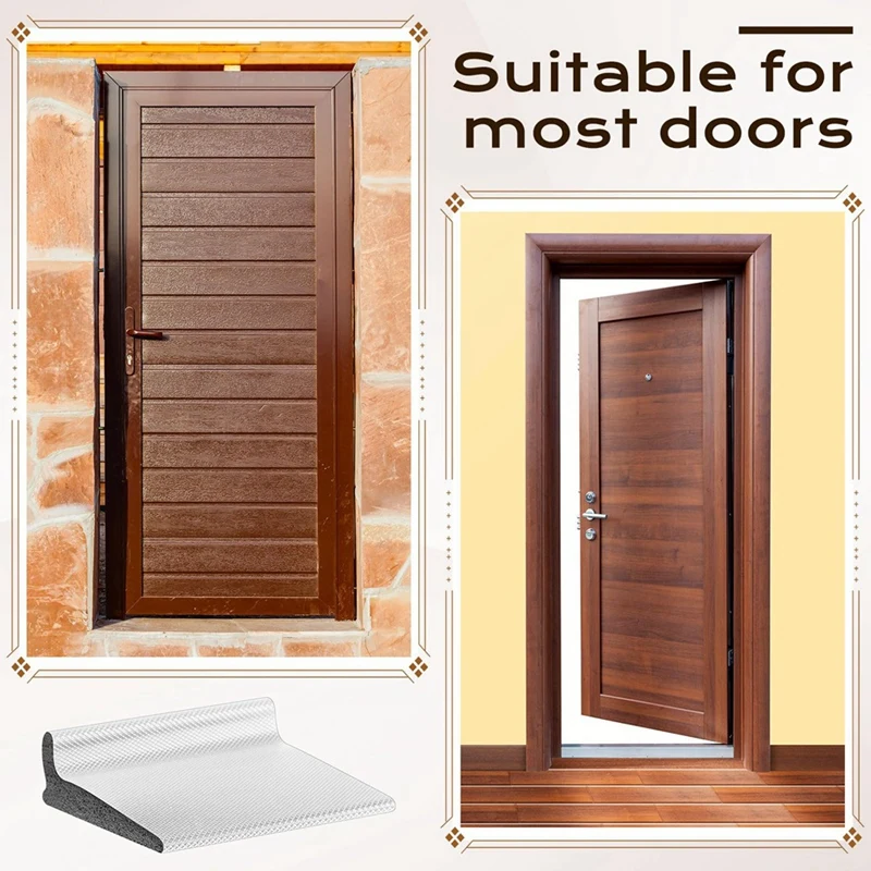 Sello de esquina de puerta, sellos de esquina de puerta de marco autoadhesivo para aislamiento de ruido y protección contra la intemperie 50 piezas (blanco)
