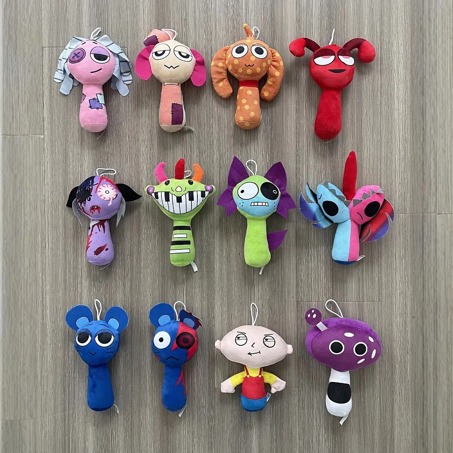 73 أنماط Sprunki ألعاب من القطيفة Sprunki الدمى Oren Wenda Sprunki محشوة دمية أفخم محشوة الاطفال عيد الميلاد هدية عيد ميلاد الديكورات المنزلية