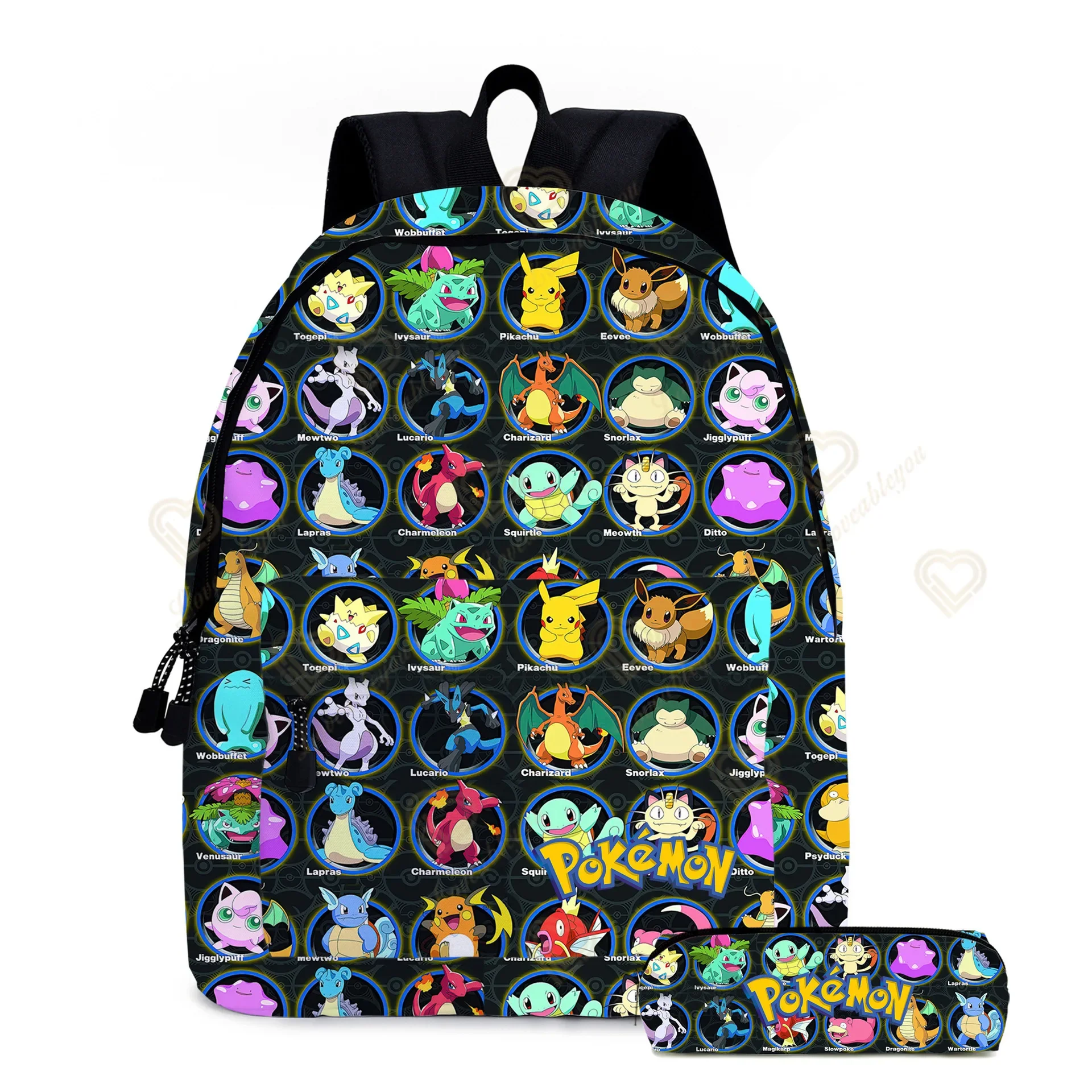 2 stks/set Anime Pikachu Pokemon Afdrukken Rugzak School Pikachu Jongens Meisjes Mode Laptop Grote Capaciteit Schooltas voor Geschenken