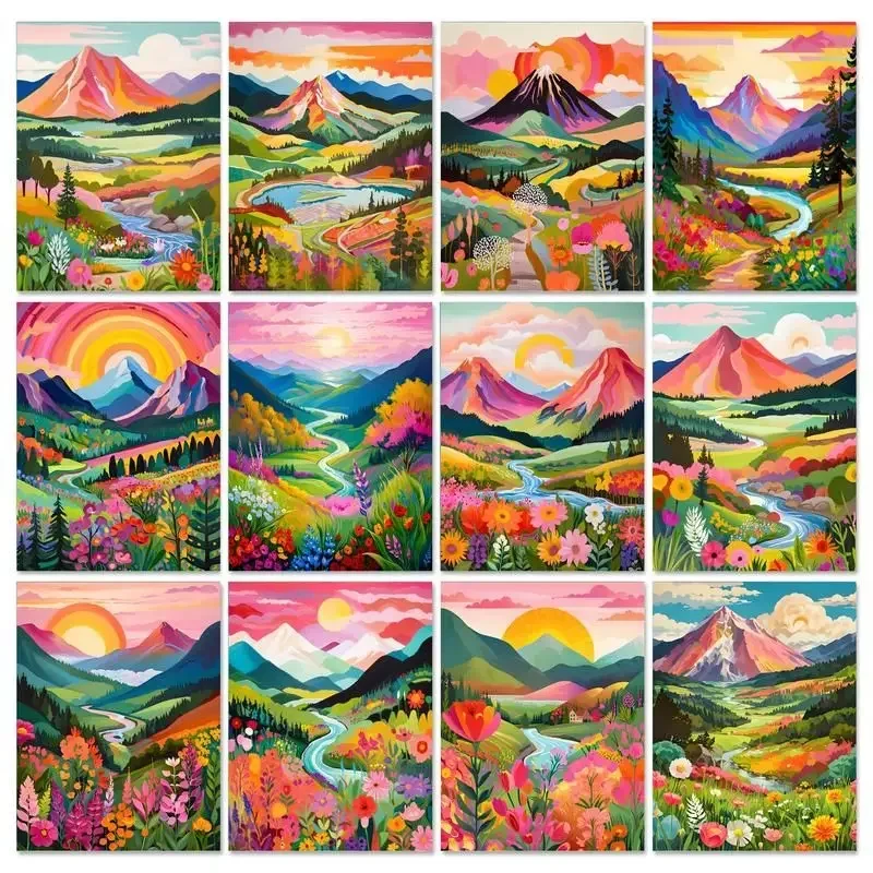 

548642 oil Painting By Numbers Kit scenery acrylic paint by numbers diy Numbers Painting art on Canvas