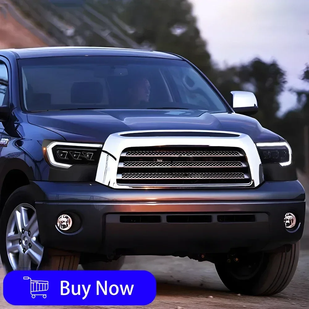 لتويوتا تندرا سيكويا 2007-2013 مجموعة المصابيح الأمامية للسيارات ترقية LED ديناميكية 3 عدسة العارض اكسسوارات المصابيح الأمامية للسيارة #6