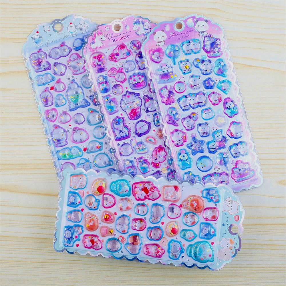 

Яркие летние вечерние мороженые желе 3D кристаллы твердые декоративные наклейки | Детские наклейки для декора канцелярских товаров и журналов