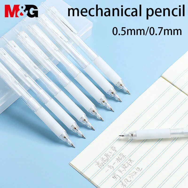 

M&G Stationery, Minimalist Mechanical Pencil 0.5mm/0.7mm Replaceable Lead, Suitable for Finance, Office, Students, Writing, Draw