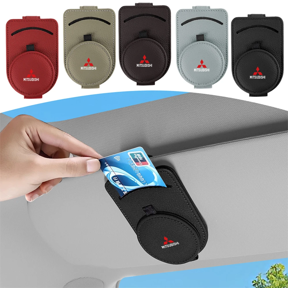 

1Pcs Car Glasses Clip Sun Visor Sunglasses Card Holder Accessory For Mitsubishi Asx Lancer L200 Pajero Attrage Xpander Mirage