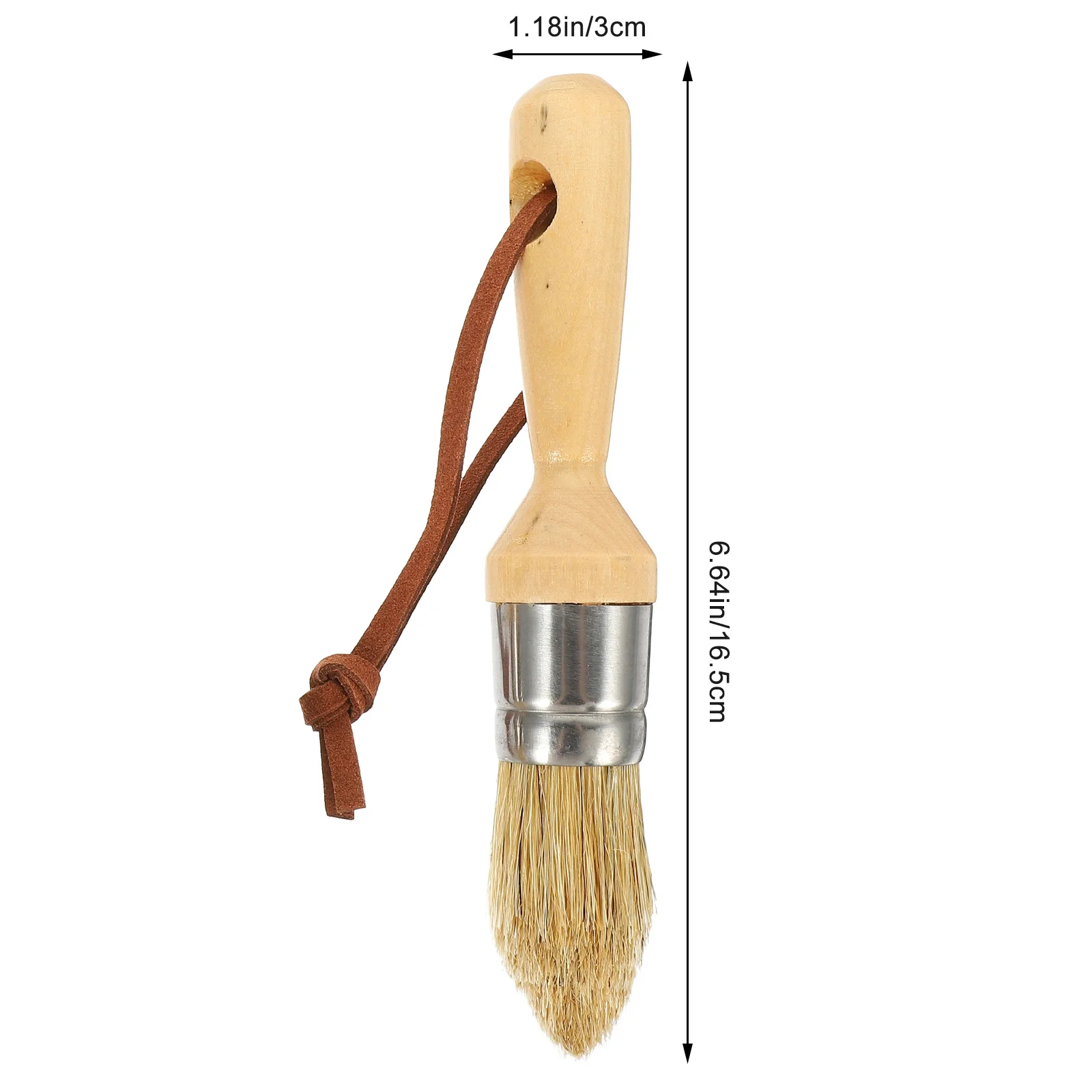 3Pcs Wooden Bristle Paint Brushes Multi-Size Ergonomic Handle Household Painting Tools Suitable for Chalk Milk Latex