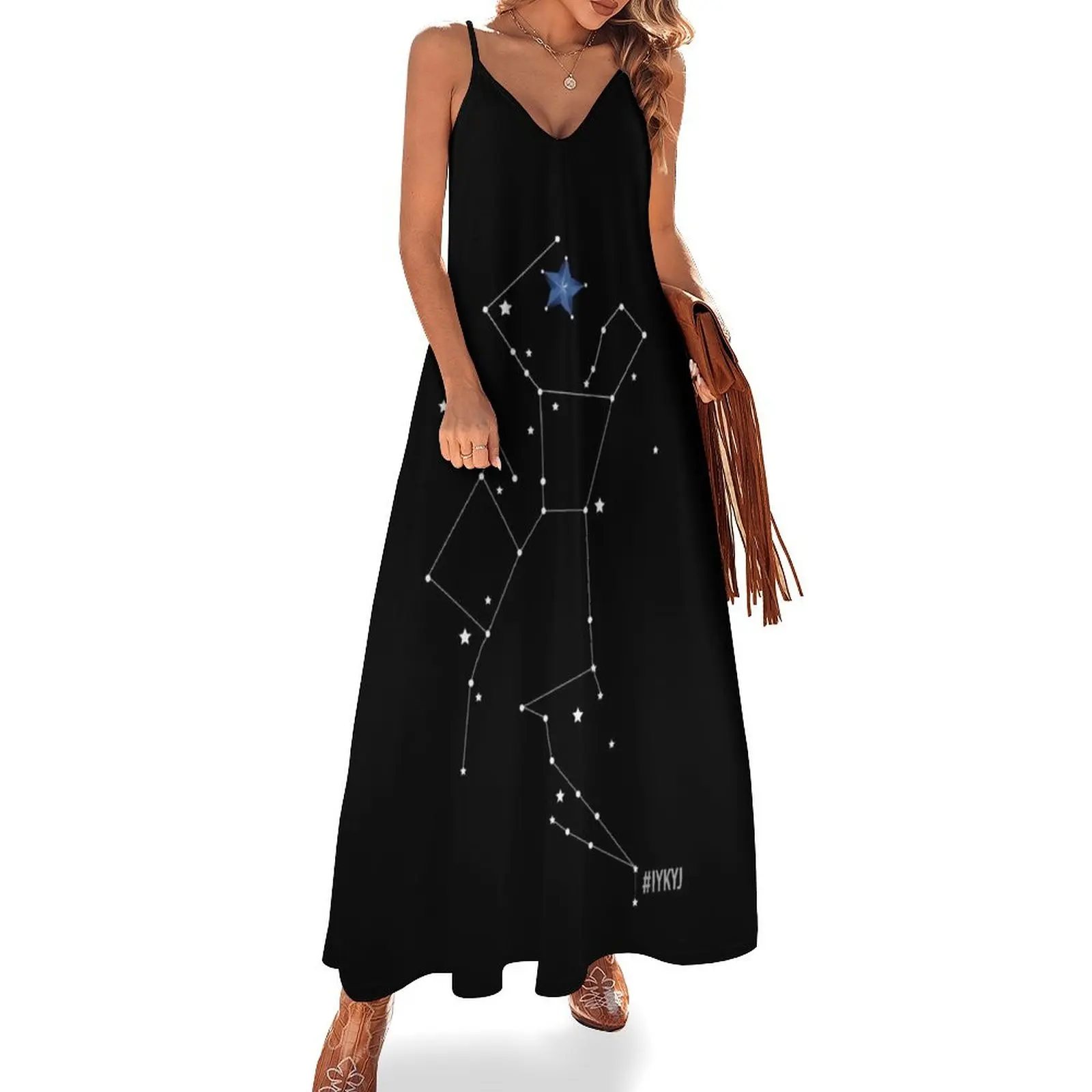 Joe Mac Constellation Jacket Print Sleeveless Long Dress dresses women summer 2025 dress for women Dress