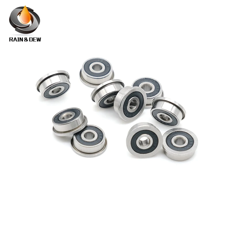 10Pcs F623 RS Bearing  For VORON 0 3x10x4   ABEC-7 Voron 3D Flanged Bearing F623-RS Ball Bearings F623RS 3D Print Bearings