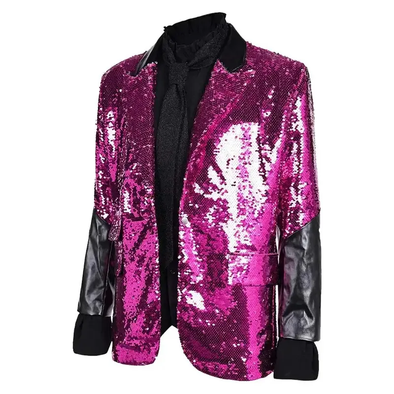 

COSda@Ghost Cosplay Costume Rites Here Fantasia Movie Rites Now Purple Coat Shirt Tie Outfit Halloween Carnival Party Jacket Clo