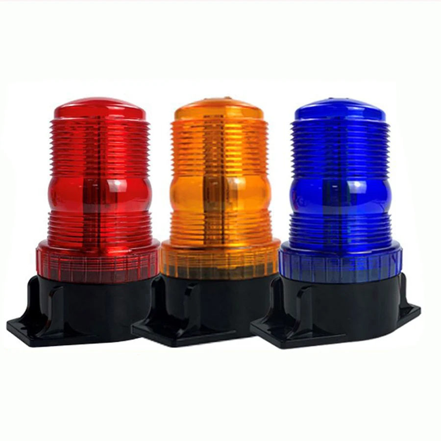 Luz estroboscópica de advertencia de emergencia de alta potencia para carretilla elevadora, camión, autobús escolar, ámbar, azul, rojo, 12-24V, 48V,