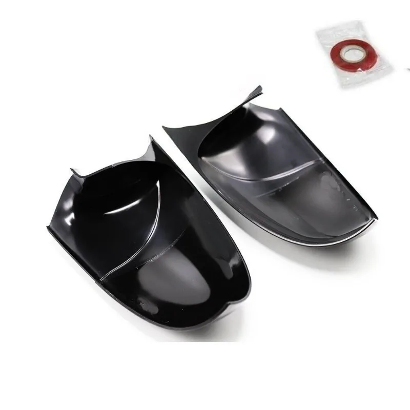 For Skoda Octavia mk2 2009-2012 Wing Mirror Cap Covers Bat Style Glossy 1 Pair