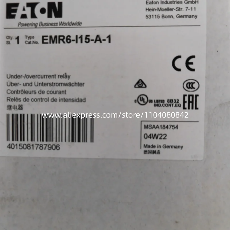 New original EATON high performance monitoring relay EMR6-I15-A-1