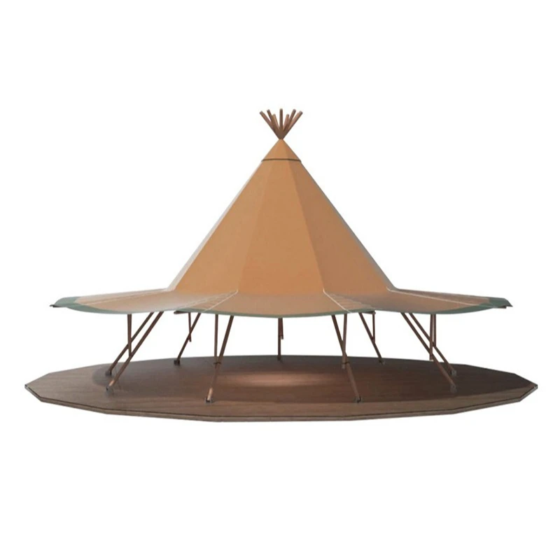 

Big Straw Hat Restaurant Wild Luxury Camping Exhibition Scenic Area Outdoor Team Building Center Bar Shade