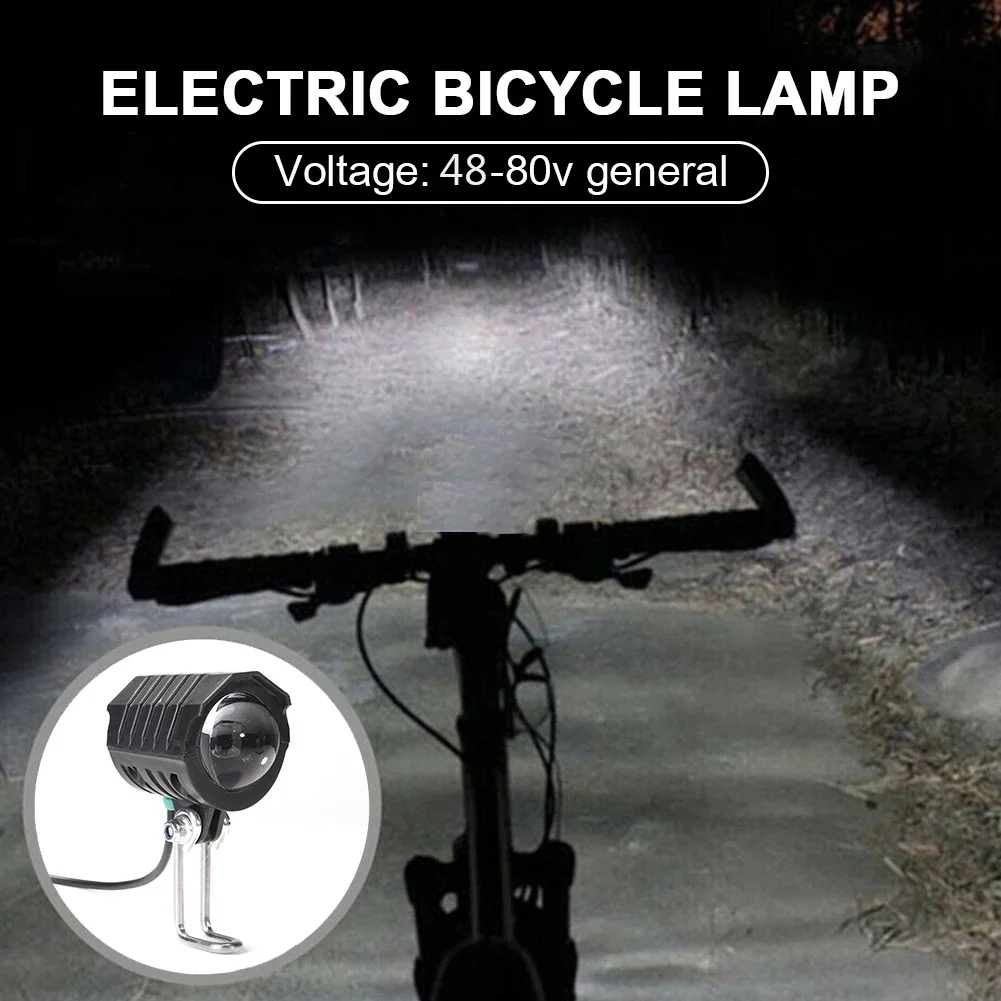 2 in 1 Scooter Horn Headlight Durable Waterproof Motorcycle Electric Bike Front Light Lamp Electric Scooters Accessories 48-80V