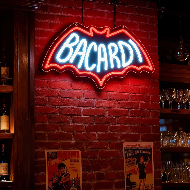 Neon commercial signs custom clear bar luminous door logo store name LED modeling light