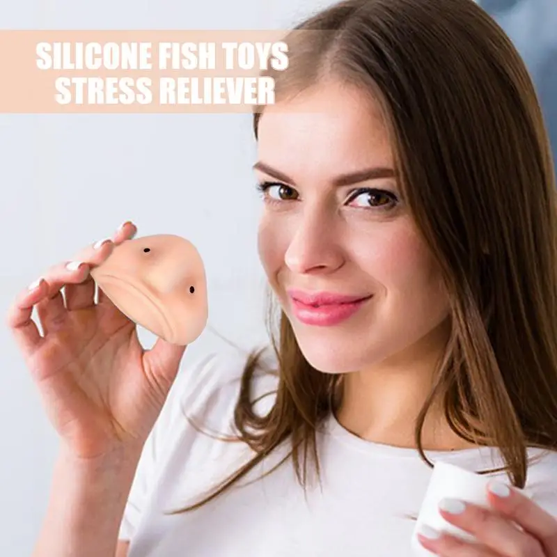 Creative Blobfish บีบของเล่นหยิกช้า Rebound Ball ยืดบีบสัตว์ Sensory เกมความเครียดบรรเทา Fidget ของเล่น