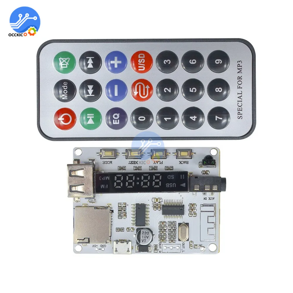 Scheda di decodifica MP3 Bluetooth modulo lettore di decodifica Radio FM schermo LCD USB/TF telecomando a infrarossi IR