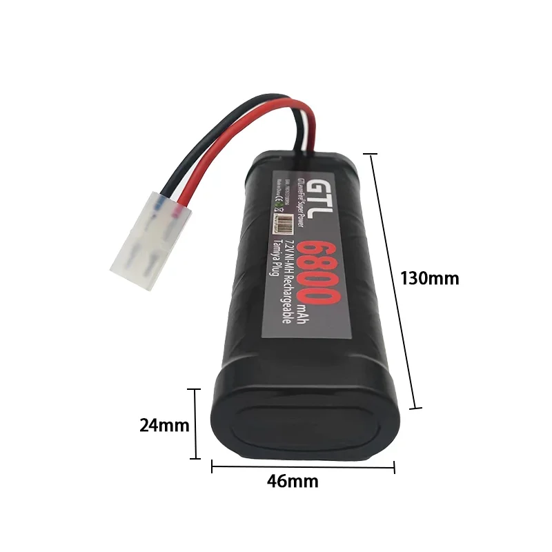 New 7.2V Battery 6800mAh NiMH Batteries Pack For RC Car Truck Buggy Boat Tank Ni-Mh Baterias gray supper power