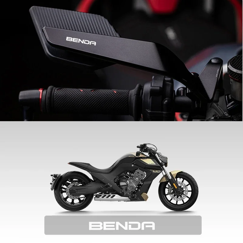 

Aluminum Alloy Frame Motorcycle fixed Wind Wing Rearview Mirror For BENDA Chinchilla 300 450 LFS700 LFC700 BD400 BD500 LFC