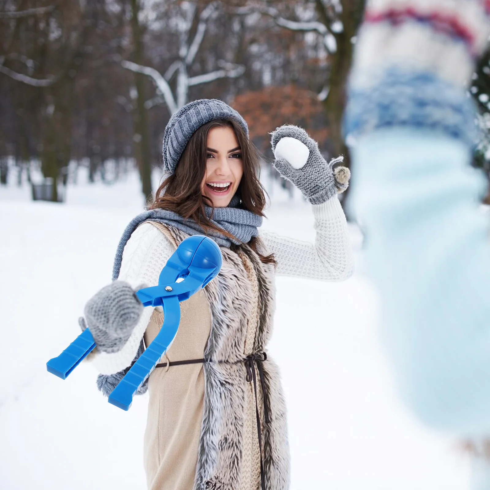 3個の雪玉クリップ、子供用冬用アウトドアツール、濡れた砂泥遊び、クリスマス誕生日プレゼント、スイミングプールの水