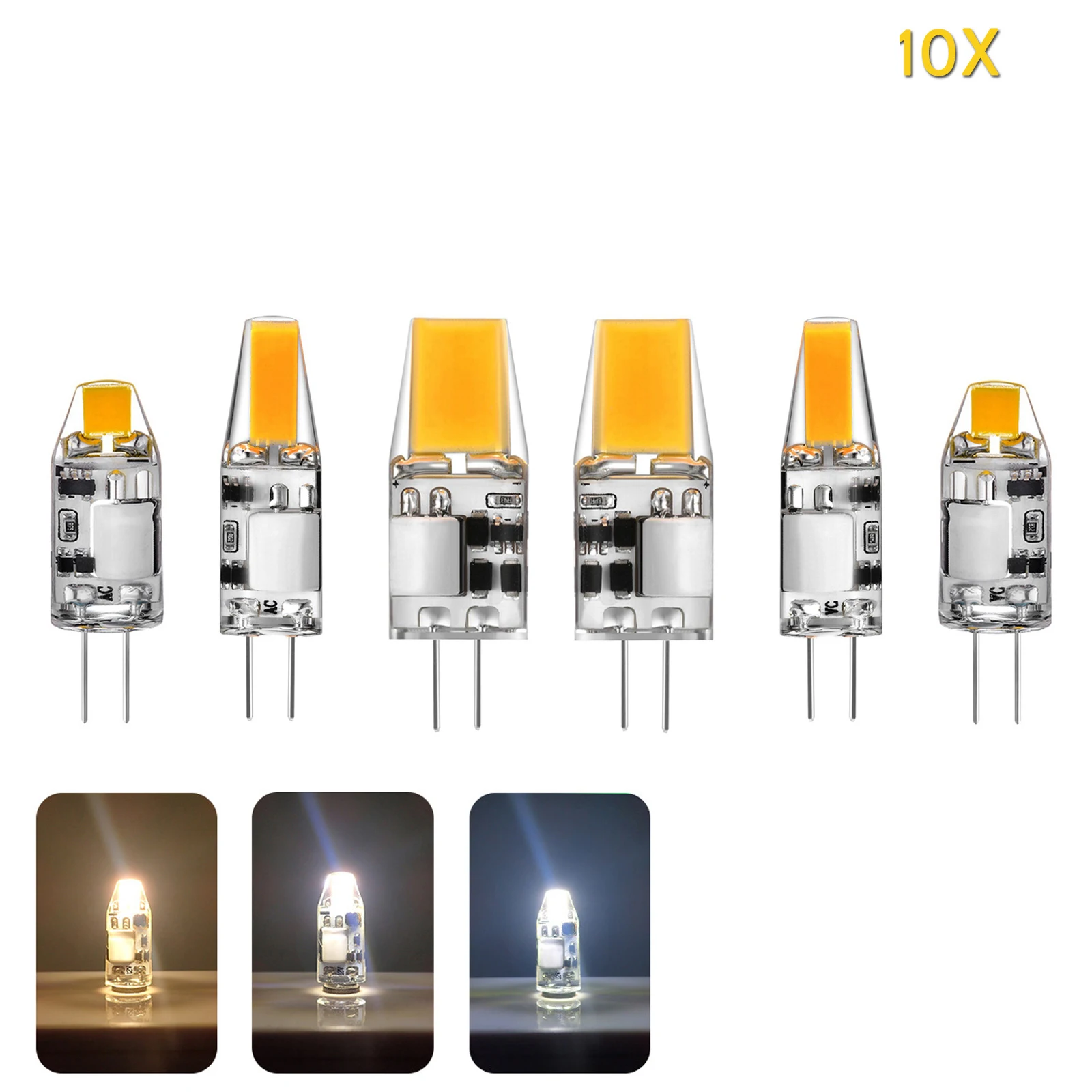 

10X G4 Led Cob Silicone Light Bulbs 3W 5W 12V Home Lighting Led Cob 3000K 4000K 6000K No Flicker Bulb Room Replace For Pendant