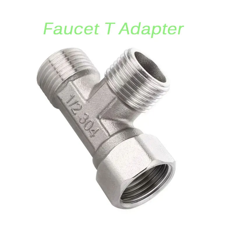 

1 Pcs Faucet T Adapter Diverter Valve For Bath Bidet Toilet Sprayer Water Pipe Shower Fitting