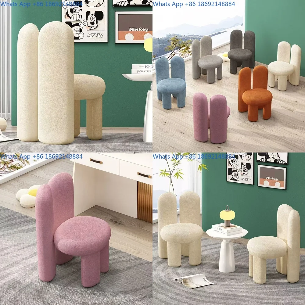 

Modern minimalist bedroom vanity chair home cream dining chair luxury makeup stool