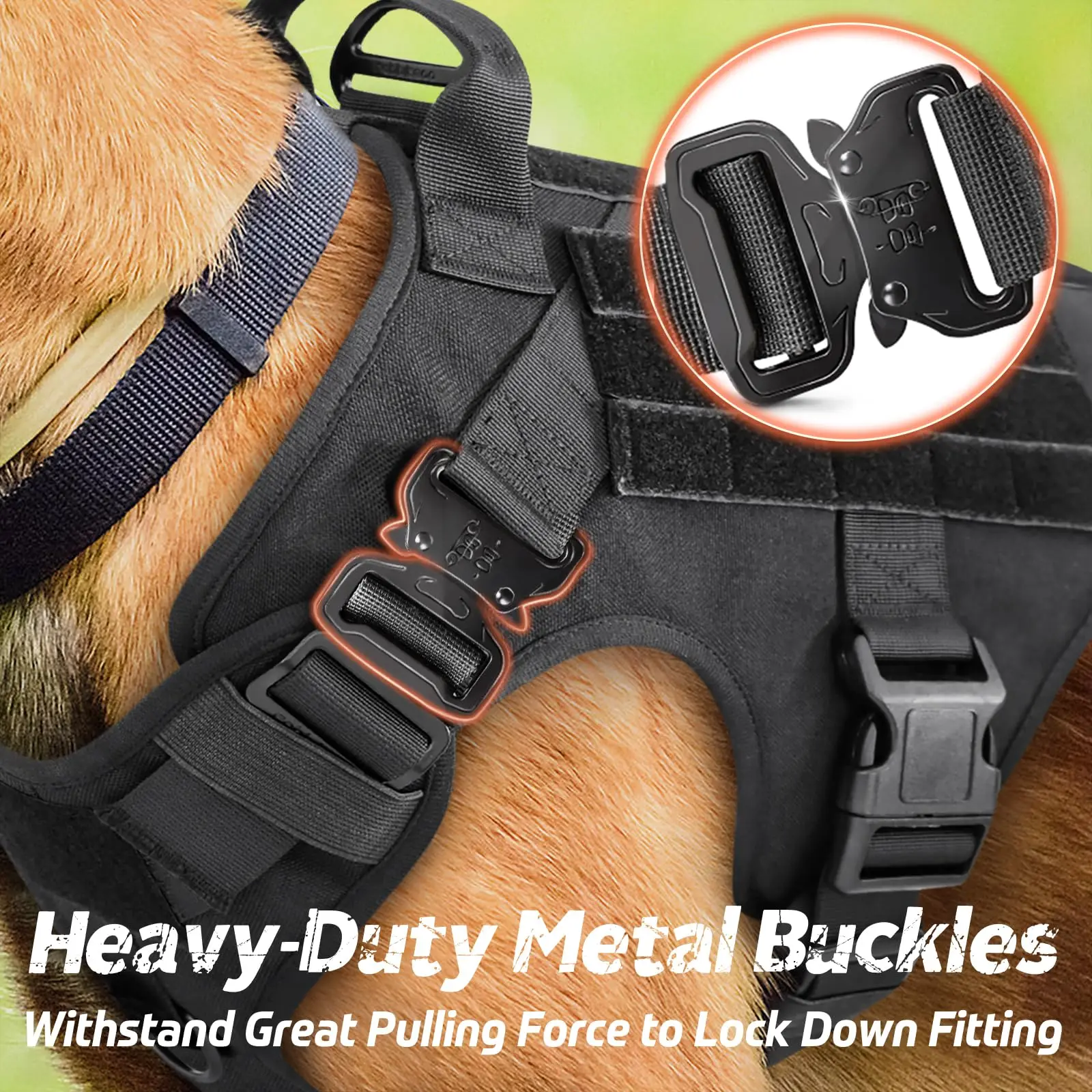 Military Large Dog Harness Pet German Shepherd K9 Malinois Training Vest Tactical Dog Harness And Leash Set For Dogs Accessories