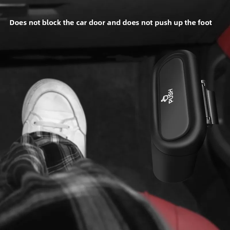 

For Audi A4 B8 8K R8 42 TT/TTS/TTRS 8J 2006~2015 Car Trash Bin Plastic Square Pressing Storage Box Hanging Trash Can Accessories