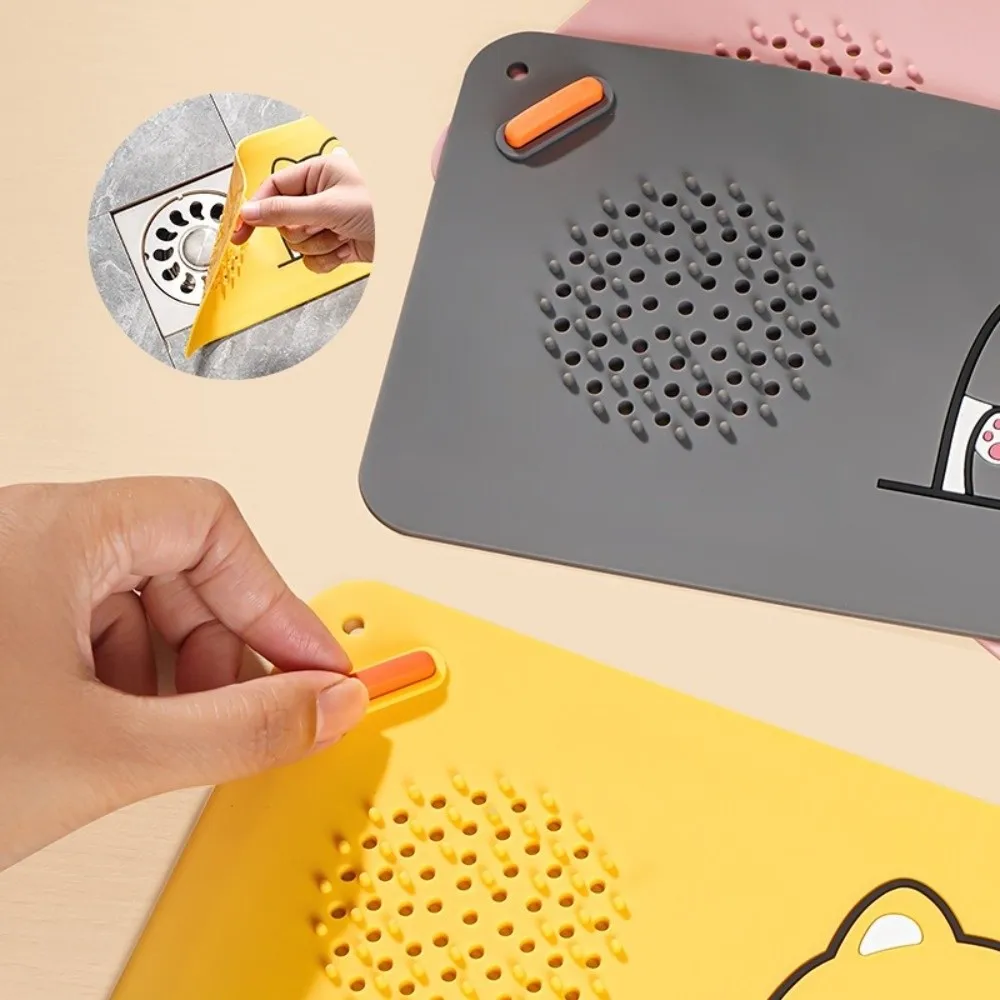 

Мультяшная крышка для слива канализационного пола, защита от запаха, защита от насекомых, уплотнительный силиконовый коврик, антиблокирующая крышка для дезодоранта