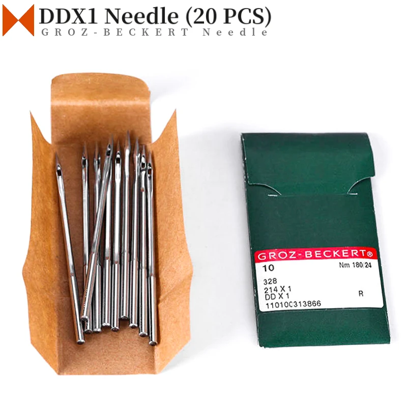 

20 PCS DDX1 Groz-Beckert Needles For Heavy Duty Walking Foot Sewing Machine 328 328R 214X1 Fit Singer 45K Consew 756R, SK-2R