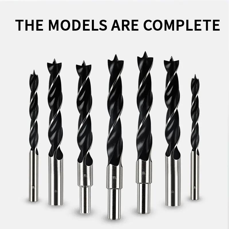 Woodworking Drill Bit Set 3/4/5/6/8/10mm, Three-Point Hole Opener, Wood Edge Cleaning Twist Drill, Electric Drill Special Drill Bit for Wood and Plastic
