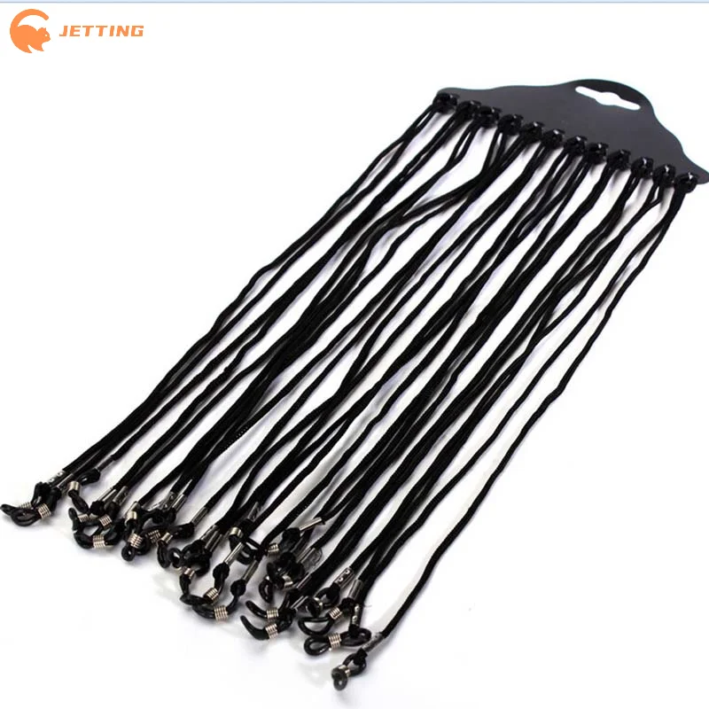 (New) 12Pcs/lot Black Nylon Cord Eyeglass Holder Sunglass Eyewear Glasses Neck String Straps