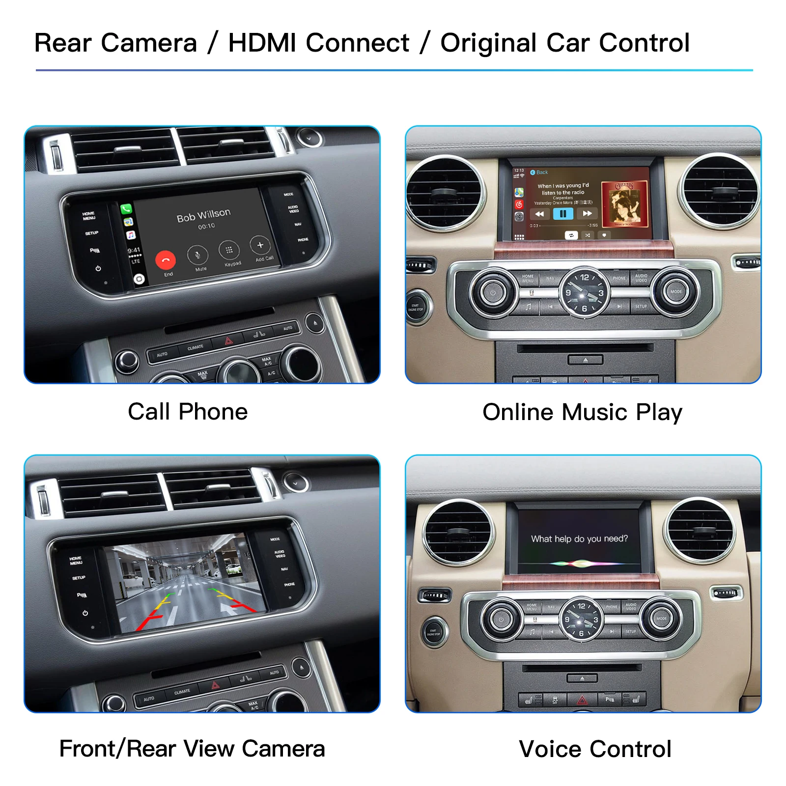 Wireless Carplay Android Auto For Land Rover Jaguar Bosch Discovery 4 Evoque Freelander 2 XE XF XJL With Airplay BT GPS Function