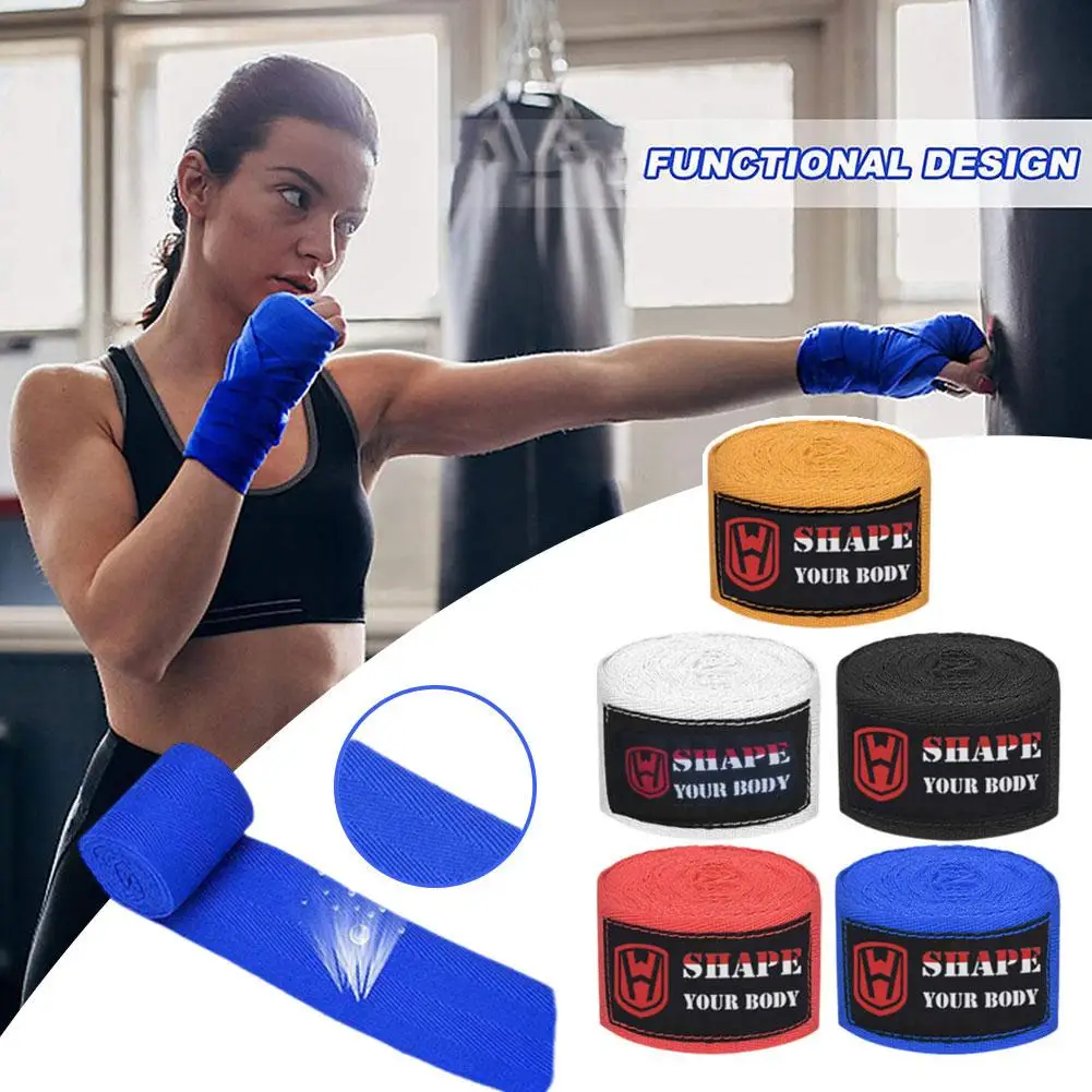 Boxing Bandage Sports Strap Sanda Kick Boxing MMA Hand Wraps Belt Gloves Boxing Sports Bandage Wraps Q4D6