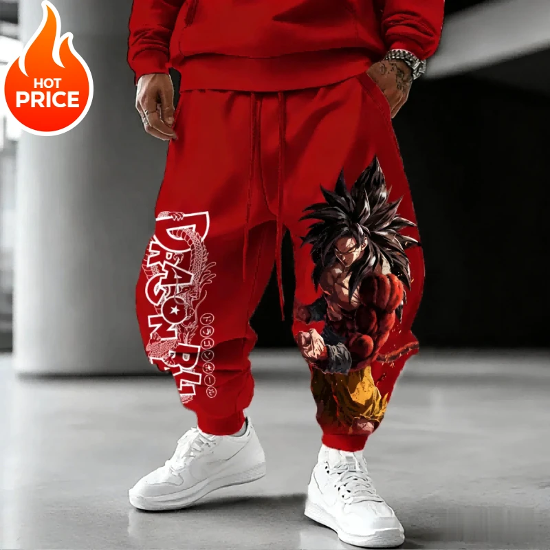 Super Saiyan Son Goku Anime Dragon Ball Harajuku hombres pantalones deportivos de invierno ropa de calle mujeres Casual Leggings pantalones de chándal Unisex Bot